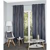 Home WOHNIDEEN JARO - Tenda oscurante stampata con nastro combinato da 10 cm, colore: blu, dimensioni: 245 x 135 cm, numero: 1 x