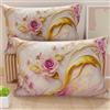 PETTI Artigiani Italiani - Coppia di Federe Cuscino 40x70 cm in Microfibra, Cuscini Arredo Camera da Letto, Divano, Salotto, Set 2 Fodere Copricuscino, Federa Floreale 06 6, 100% Made in Italy