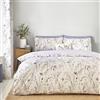 Catherine Lansfield Grasmere - Set copripiumino matrimoniale reversibile con federe, motivo floreale, colore: lilla