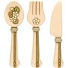THUN - Set 3 posate da parete - ceramica - Collezione Country Bloom - FORCHETTA 6,8x2,9x2,4 cm H COLTELLO 5,5x 2,9x 2,4 cm H CUCCHIAIO 7,2x2,9x2,4cm H