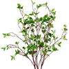 AUSTOR 114,3 cm, rami artificiali di ficus finti rami di eucalipto finti rami di eucalipto verdi finti arbusti rami di ficus steli per riempire vasi, decorazione per casa, matrimonio, ufficio (3