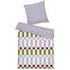 TOM TAILOR Biancheria da letto Soft renforcé, 60x80 cm + 140x200 cm, 100% cotone/renforcé, con motivo reversibile e cerniera colorata, BOLD CHECK Viola, Verde (Soft Lilac, Moss Green & Off White)