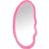 DRW Specchio da Terra con Forma di Legno MDF e Velluto in Rosa, 5 x 100 cm, Multicolore, Medidas: 50,3,5x100cm