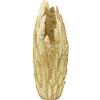 KARE Design Vaso Feathers Oro, Design di Piume, Vaso XL da Terra 80x34x34 cm Vaso Decorativo per Fiori secchi, portafiori, Accessorio, Moderno Glamour, Soggiorno, corridoio