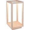 BRILONER - Lampada da tavolo senza fili IP44 con touch, dimmerabile, CCT, sostituibile con batteria e sorgente luminosa, lanterna LED, lampada da tavolo da esterno, 10x10x22 cm, beige