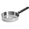 Woll Logic Steel - Padella piatta induttiva, diametro 20 cm, altezza 4,5 cm, con manico rimovibile, adatta per tutti i piani cottura, senza PFAS