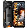 OUKITEL WP23 PRO Android 13 Rugged Smartphone 2024-10600mAh Telefono Indistruttibile, 16(8+8) GB+128GB/1TB Telefono Rugged, 6.52 HD+ 13MP+5MP, 4G Dual SIM,GPS/OTG/Face ID/NFC, Arancione