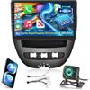 ETLFUCyber 4G+64G 8 Core Qualcomm Autoradio per Toyota Aygo/Peugeot 107/Citroen C1 2004-2014 con Wireless Carplay Android Auto, Android 15 Radio Touchscreen da 10.1'' con WiFi, GPS, Bluetooth 5.1, FM/RDS, DSP