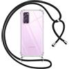 Pnakqil Custodia Cordino Cover per Samsung Galaxy S20 FE 5G 6.5 Girocollo Collana Cordoncino Collo Cordini Cordino Tracolla Catena Silicone Protettiva Trasparente Custodia per Galaxy S20 FE Case,Nero
