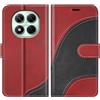 BoxTii Cover per Redmi Note 14 PRO 5G / Redmi Note 14 PRO Plus 5G, Custodia in PU Pelle Portafoglio, Magnetica Flip Cover a Libro con Slot per Schede per Xiaomi Poco X7 5G, Rosso