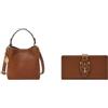 Fossil Donna Jessie Borsa in pelle marrone e portafoglio Harwell, Set