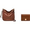 Fossil Donna Jolie Borsa in pelle marrone e portafoglio Lennox, Set