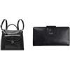 Fossil Donna Parker Borsa in pelle nera e portafoglio Logan in similpelle, Set