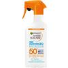 Garnier Ambre Solaire Spray Gachette Protettivo IP 50+ Advanced Sensitive, Protezione Molto Alta, Maxi Formato, 300 ml