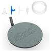 hygger Disco Aria Pietra per Acquario Bubbler Kit Serbatoio di Pesci diffusore di Ossigeno Nano con valvola di Controllo Tubo d'Aria 2M T connettore valvola di Controllo Tazza di aspirazione, 7.8CM