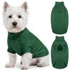 ASENKU Maglioncino Invernale per Cane Taglia S Piccola, Maglione Treccia Collo Alto con Foro Guinzaglio per Carlino Pomerania,Vestito Cane per Passeggiate sulla Neve