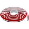 ZZLQIAN Bordo flessibile per pavimenti in laminato, striscia autoadesiva per quadrante in PVC, modanatura per battiscopa del bancone di armadi, pareti di casa e interni (bianco, 3 m x 28 mm)