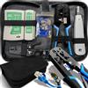Retoo Strumenti Kit di Rete 4 in 1 Crimpatrice ethernet Professionali Pinza Crimpatrice rj45 Manutenzione del Computer Kit LAN Tester del CavoStrumenti di Riparazione