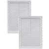 Vent Systems 180 x 250 mm Copertura di ventilazione in plastica bianca per intradosso - Confezione da 2 - Griglia di ventilazione ad aria piatta rettangolare - Deflettore di ventilazione