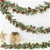 Betylifoy Ghirlanda di Natale Artificiale Ghirlanda di Bacche Artificiali con Pigne Aghi di Pino 1PCS Ghirlanda di Pino di Natale per le Decorazioni dell'Albero di Festa, 2M (1)