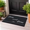 Majo Lifestyle und Home Zerbino antiscivolo, lavabile, sottile, per interni ed esterni, per ingresso (antracite Home Sweet Home, 40 x 60 cm)