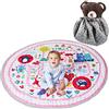 Winthome Tappetino da Gioco per Bambini, Borsa Porta Giocattoli, Sicuro, Atossico, Antiscivolo, Borsa Porta Giocattoli, Tappetino per Gattonare, Pieghevole, Lavabile, Tappetino da Picnic, 150cm