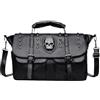 Wasise Borsa gotica - borsa gotica da donna, con teschio, borchie, borse punk gotiche borchie, borse in PU stile punk Y2K, borsa a tracolla nera, borsa a tracolla Y2K, per lavoro, ufficio, viaggi, uso