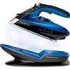 Rowenta De5010 Freemove Ferro da Stiro a Vapore senza Filo, 2400W, 250 Ml, Quantità di Vapore Variabile 120 G/Min, Nero/Blu