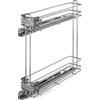 DACAN PROTECTION Carrello Portabottiglie Estraibile Ammortizzato per Mobile Cucina - Cestello in Acciaio Cromato con Guide Scorrevoli - Organizzatore Salvaspazio per Bottiglie - Compatibile con Mobili Base 200 mm