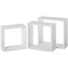 DRW Set di 3 ripiani MDF in bianco