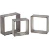 DRW Set di 3 ripiani modulari in legno in grigio