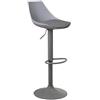 DRW Set 2 sgabelli Alto in Pelle Sintetica e Metallo in Grigio