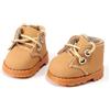 Lyreh Mini Scarpe per Bambole, 5x2,3 cm Scarpe da Ginnastica in Pelle PU per Bambole di Peluche con Tastiera Carine Giocattoli Accessori (Giallo)