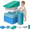 JungleDove Baby Soft Play Indoor: Blocchi per Bambini in Schiuma Set - 6 Pezzi Pelle PU Set da Gioco Blocchi Morbidi per Bambini