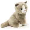 Uni-Toys - Gatto grigio, seduto - 21 cm (altezza) - Gattino peluche - peluche