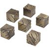 HNCCESG Set di dadi per D&D, 6 pezzi di dadi in lega di zinco dal design unico a squame di drago per Dungeons and Dragons, gioco da tavolo MTG DND Yahtzee (Ls-Bronze)