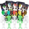 Meanju Le caramelle di Halloween Sweets 5 Pieces, Halloween Decoration Skeletons Creepy Party Favours & Scary Delicious Snacks, Night Light Skull Lollipop Sweets Halloween Skeleton Prank Lollipop Snacks