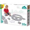 SES Creative 13151 - Set di 20 pezzi per bambini dai 24 mesi in su, costruisci reti stradali con pezzi di puzzle, compatibile con auto giocattolo