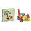 Miniland - Pegy Bricks: Vroom Ride - Gioco di costruzione per bambini con 22 pezzi per assemblare un'auto, stimola l'immaginazione, la motricità e il gioco simbolico, dai 2 anni
