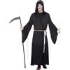 SMIFFYS Costume La Morte, Nera, comprende Veste con Cappuccio e Cinta di Corda Halloween
