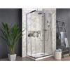 WITIT INTERIORS WITIT BOX DOCCIA ANGOLARE SCORREVOLE KARMEN ANTE IN VETRO CRISTALLO TRASPARENTE 6mm QUADRATO - RETTANGOLARE - SEMICIRCOLARE (70X70 cm Quadrato)