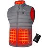 Telguua Gilet Riscaldato Uomo, Giubbotto Riscaldato Morbido e Caldo Elettrico con 3 Temperature, 12000mAh 5V Batteria, Giacca Riscaldata USB, Gilet Riscaldata per Attività Outdoor