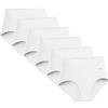 ATNKE Donna Cotone Mutande, Vita Alta Copertura Completa Mutandine Morbido Traspirante Slip Pantaloni Contenitivi Pancia Pacco da 6 (Taglie Normali e Taglie Forti)/Black-6 Pack/L