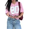 Cusghjbsg - Maglietta da donna per basket estiva a maniche corte con scollo a V, stampa con numeri, oversize, jersey ampio, pullover da strada, Nero C, M