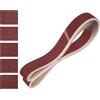 QUARKZMAN 50mm x 1829mm Nastri Abrasivi, 10Pz 80/120/150/240/400 Grana Carta Vetrata per Levigatrice Ossido di Allumina Per Lavorazione Legno, Lucidatura Metalli, Affilatura Coltelli