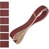 QUARKZMAN 50mm x 1829mm Nastri Abrasivi, 6Pz 60/80/120/150/240/400 Grana Carta Vetrata per Levigatrice Ossido di Allumina Per Lavorazione Legno, Lucidatura Metalli, Affilatura Coltelli