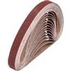 QUARKZMAN 30mm x 533mm Nastri Abrasivi, 15Pz 40 Grana Carta Vetrata per Levigatrice Ossido di Allumina Per Lavorazione Legno, Lucidatura Metalli, Affilatura Coltelli