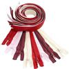 Aerzetix - Set di 8 Cerniere Lampo a Spirale separabili da 80 cm N°5 con cursore - Metallo Nylon Poliestere - Colore: Rosso, Bordeaux, Pesca, Rosa - Chiaro