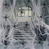 HKVENTOR Ragnatela di Halloween, 300g Halloween Decorazioni Ragnatela Elastiche con 60 Ragni Finti, Ragnatela Elasticizzata per Decorazioni di Halloween, Festa di Trucco, Festa a Tema