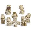 PABEN Set Presepe Completo Bambini in Resina, 10 Personaggi cm. 5,8